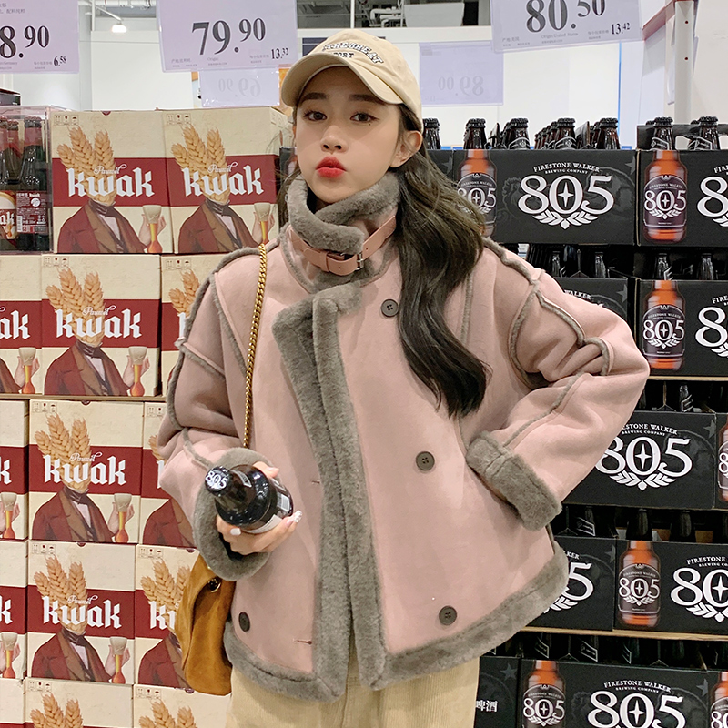 【现货】麂皮绒皮毛一体 681-P180-K268