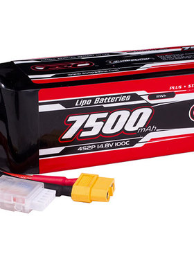三圈霸道Sunpadow ERC PLUS 7500 14.8V 4S 100C超轻电池