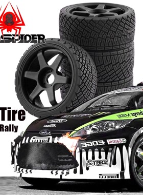 RS红蜘蛛1/8仿真WRC野马雪铁龙C3 越界 KK玄鸟拉力车轮胎轮毂W199