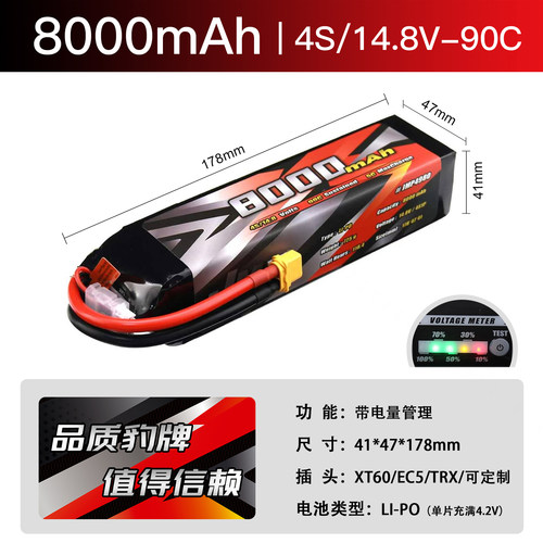 8000MAH豹牌模型车锂电池大X