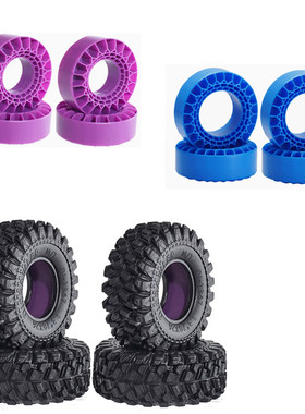 DJ 加宽1.3寸钉胎4个-1347 轮胎SCX24 FMS TRX4M配硅胶双段海绵