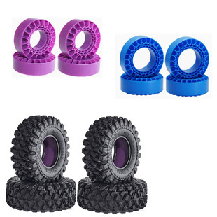 DJ 加宽1.3寸钉胎4个-1347 轮胎SCX24 FMS TRX4M配硅胶双段海绵