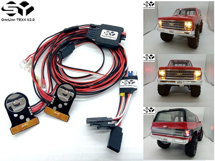 OneLine-TRX4 V2.0 Traxxas TRX4 仿真加高K10 车壳灯组模型车灯