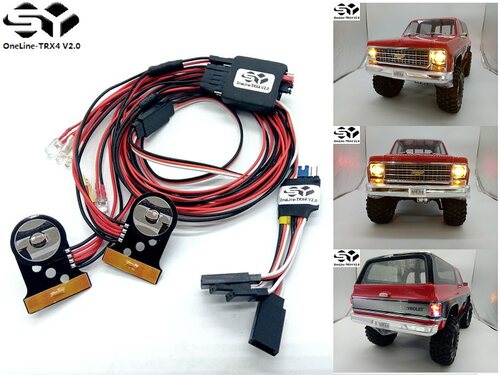 OneLine-TRX4 V2.0 Traxxas TRX4 仿真加高K10 车壳灯组模型车灯