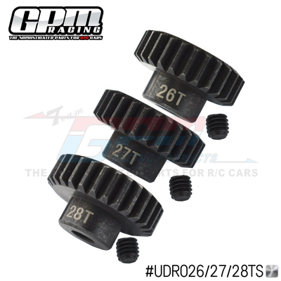 GPM TRAXXAS 1/7 UDR 45#加硬钢马达齿26T/27T/28T 现货