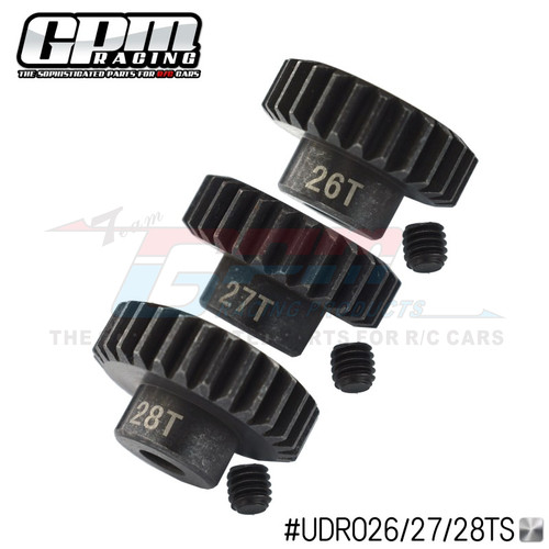 GPM TRAXXAS 1/7 UDR 45#加硬钢马达齿26T/27T/28T 现货