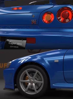 CAPO R34 GTR战神仿真平跑漂移车升级配件 灯组 车标 皮带轮 顶吧