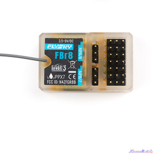 FlySky富斯 8通道防水 车船用增强版接收机FBr8 短长天线板