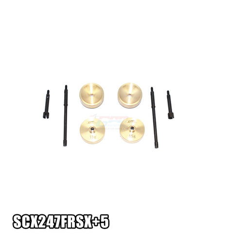 SCX24硬钢加长前CVD头+后轮轴
