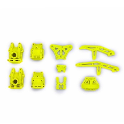 KKPIT-K1全系和KBT通用- 波箱壳&支撑组(荧光黄)-10038K