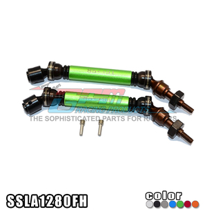 TRAXXAS SLASH 4X4铝合金+钢前CVD万向节配12X6MM铝合金结合器-套