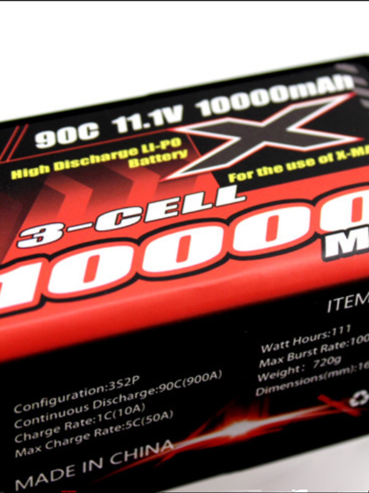 LEOPARD 브랜드 X-MAXX 10000MAH 리튬 배터리 11.1V 3S 90C 높은 내구성 전력 무료 배송