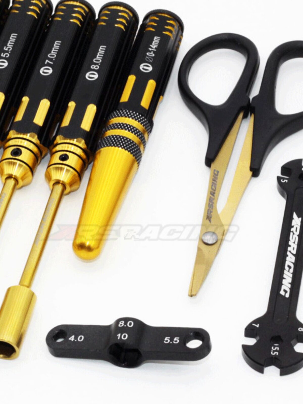 XRSRACING 블랙 골드 육각 핸들 모델 RC 도구 육각 드라이버 렌치 소켓 다양한 모델