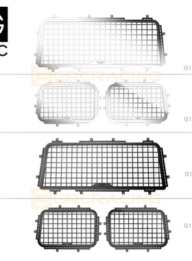 GRC SCX6侧窗防护装饰网  AXIAL 尾窗3D金属防护装饰网  #G173W/V