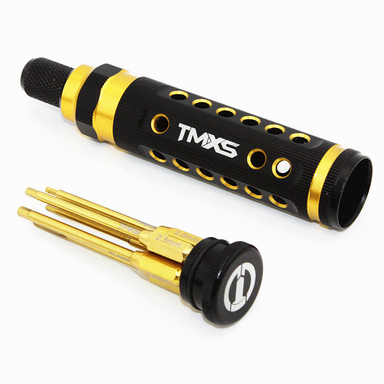 TMXS 2색 양극 모델 도구 드라이버 내부 육각형 십자 6.35MM 내장 코어 핸들 조합
