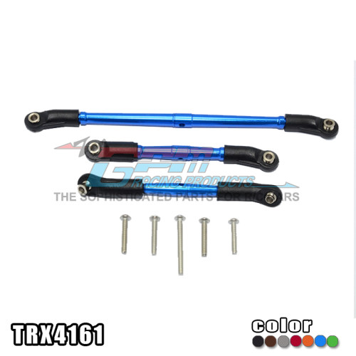 TRAXXAS TRX-4 82056-4铝合金正反牙可调校前转向+支撑拉杆-套