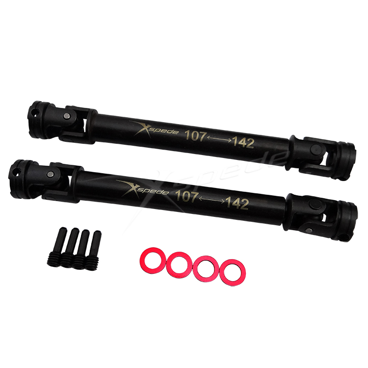 Xspede Axial SCX10 SCX10II90047强化钢花键中传动轴107~142-2支