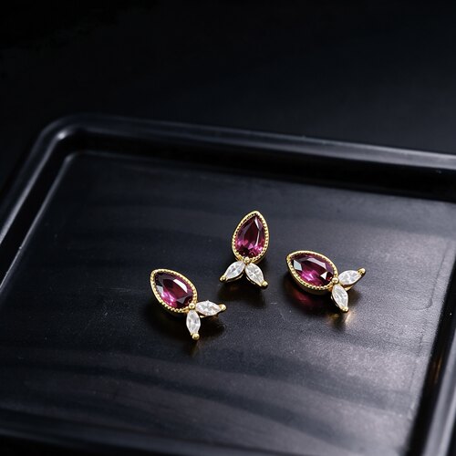 S925镀金紫水晶小萝卜隔珠