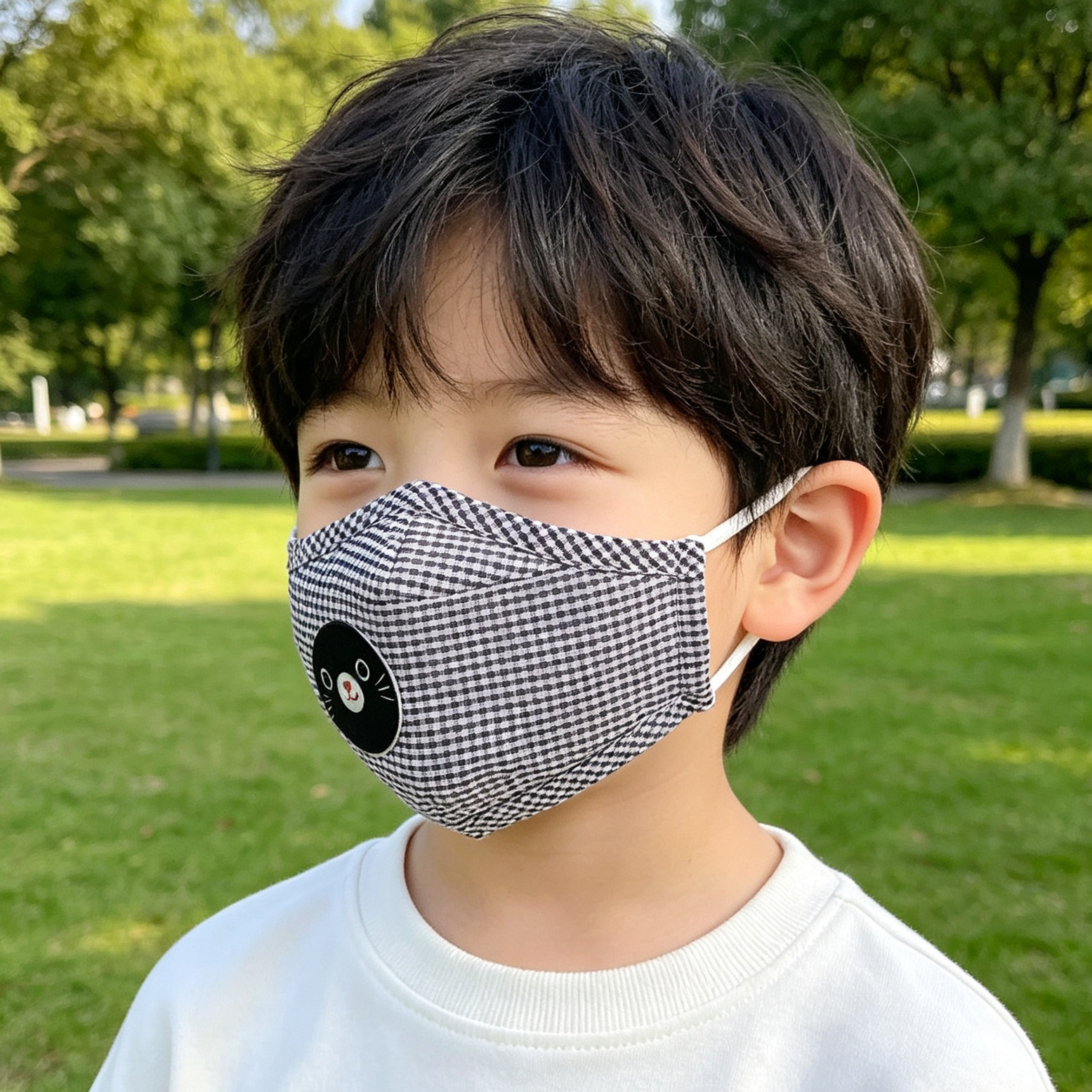 【3个装】儿童口罩秋季纯棉2-7岁宝宝学生带呼吸阀透气防雾霾可洗