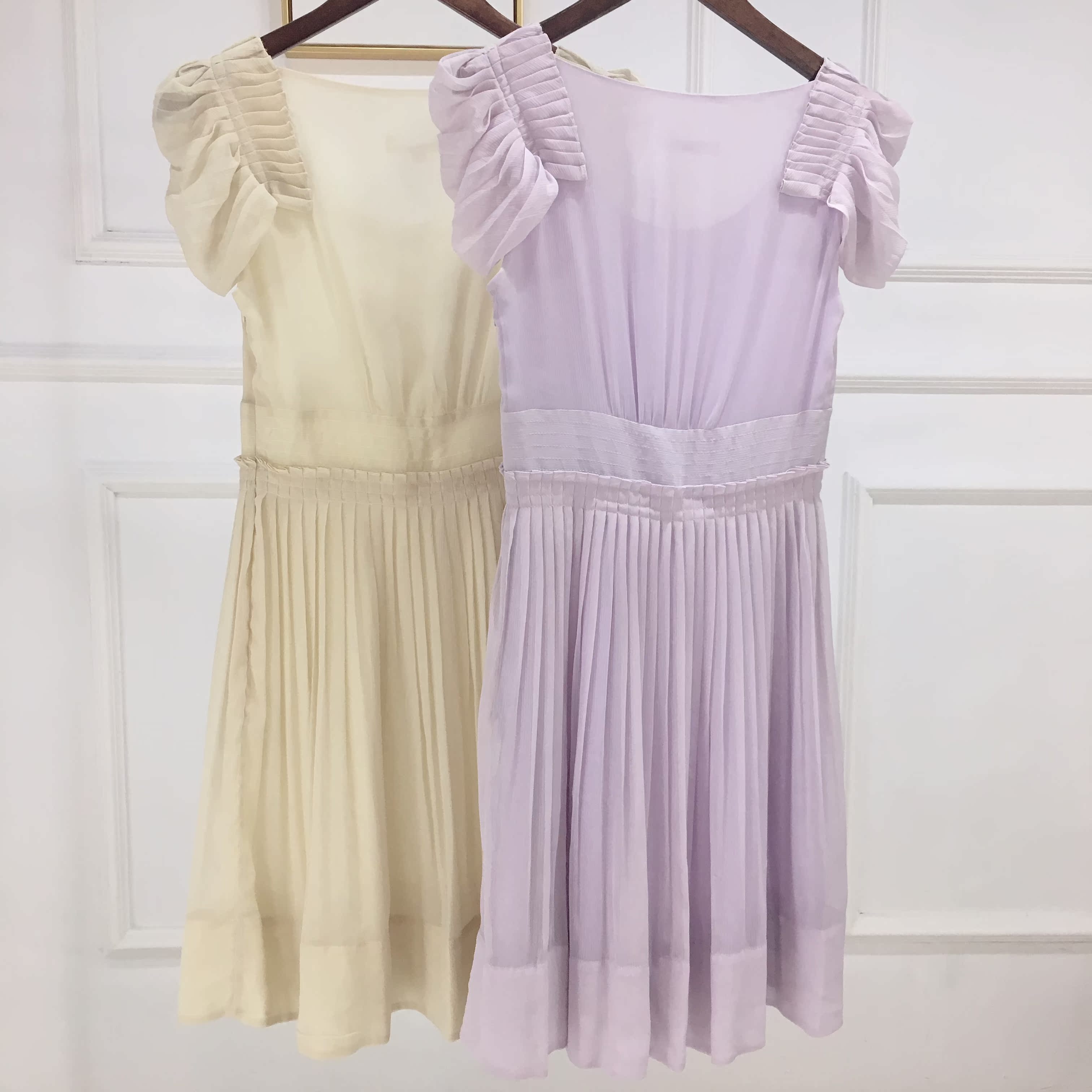 000279-000280【商場專柜同款】設計師高品質定制 荷葉邊甜美收腰