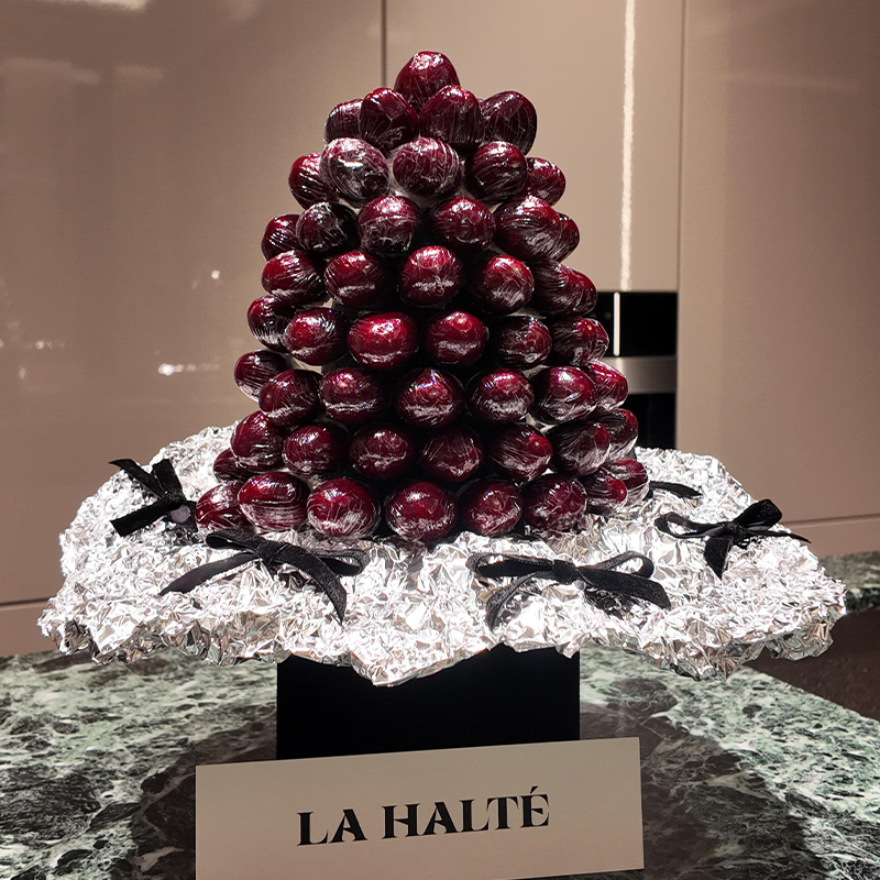 草莓车厘子圣诞树抱抱桶diy礼物