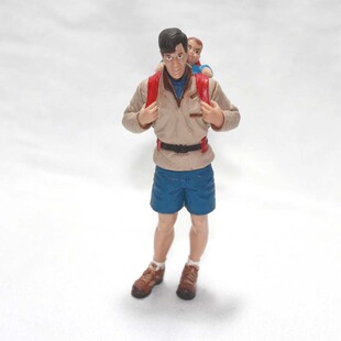 safari 仿真人偶模型玩具 人物摆件 背小孩子的男人小比利戴夫