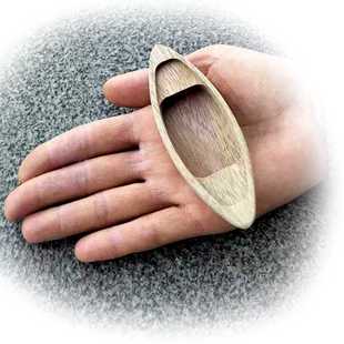 木制实木独木舟木头日式盆景木质小船模型可下水做旧10cm原木玩具