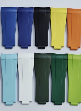 适用劳力士手表带氟橡胶带迪通拿水鬼游艇GMT日志手表扣维修配件