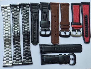 适用七个星期五手表带钢带sevenfriday维修配件牛皮带胶带7个星期