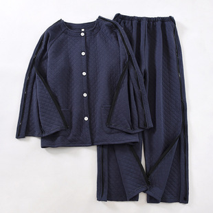 护理服瘫痪老人衣服卧床老人picc置管picc专用上衣易病号服易穿脱