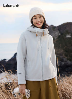 LAFUMA乐飞叶秋冬连帽加厚POLARTEC抓绒衣女士保暖外套LFJA5CRX6