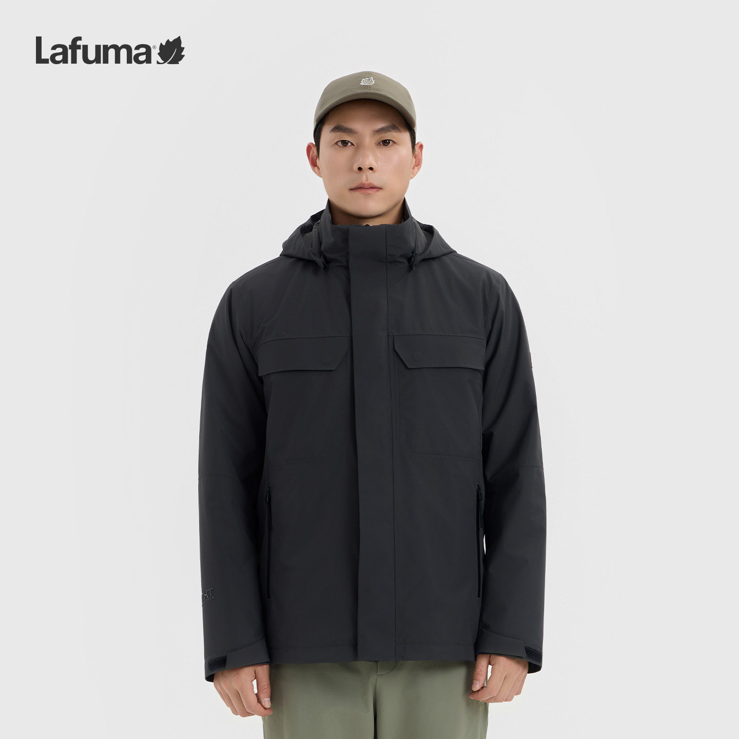 LAFUMA乐飞叶户外防风防水冲锋衣三合一男抓绒内胆