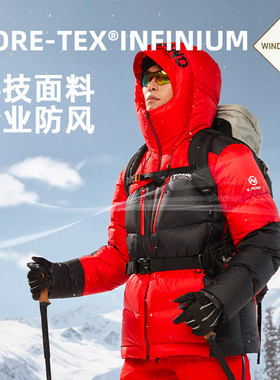 商场同款诺诗兰秋冬GORE-TEX羽绒服男士户外登山进藏服NDJDH5693S