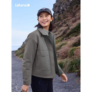LAFUMA乐飞叶户外抗菌防泼水保暖棉服女士短款 翻领外套 上衣时尚