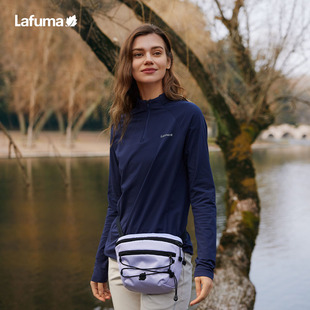 LAFUMA乐飞叶户外秋冬吸湿速干长袖 T恤半拉链女士上衣LFTS4DL65