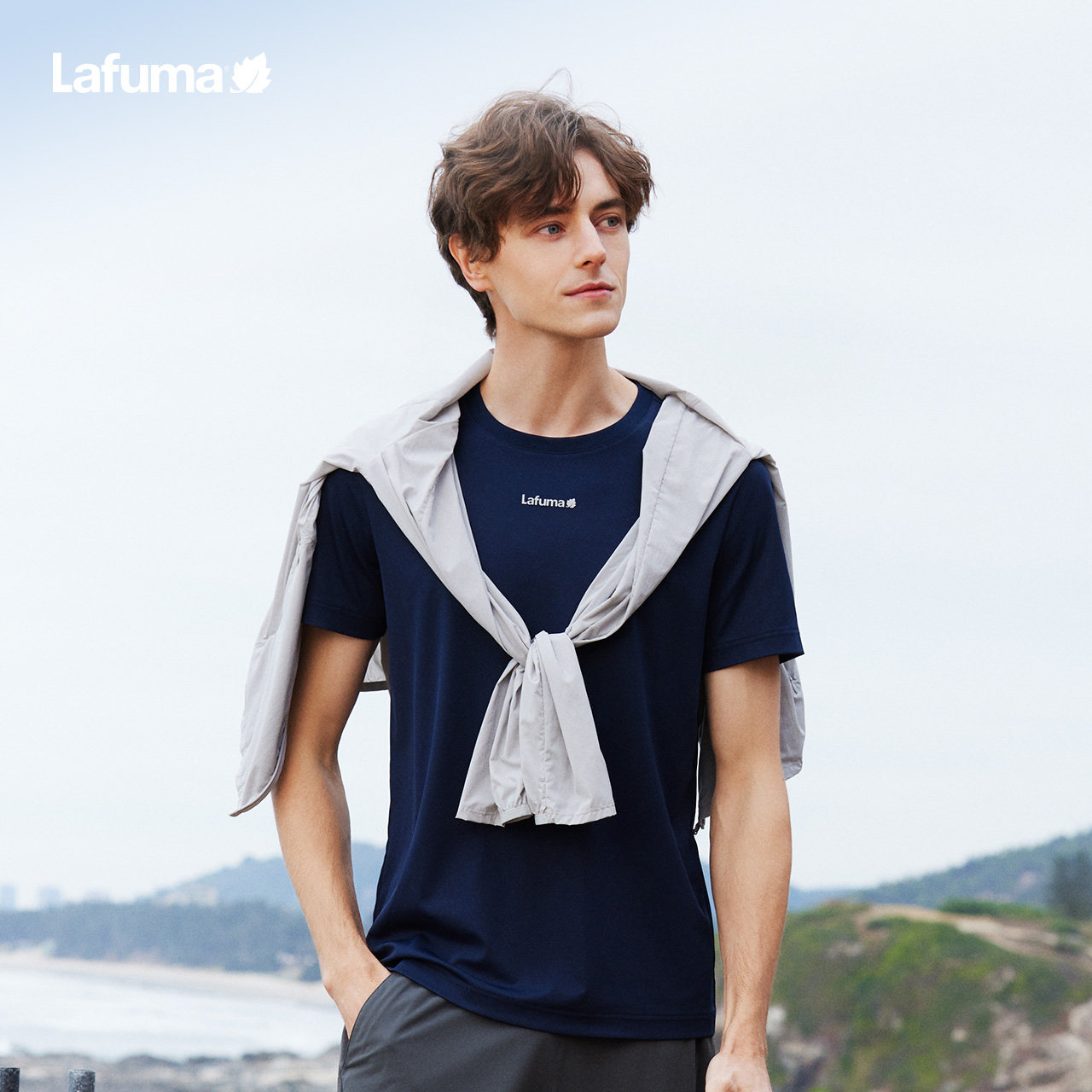 lafuma户外吸湿速干短袖T恤男