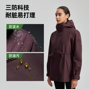 商场同款 防水徒步服NWJFT2818S 诺诗兰三合一冲锋衣女2025秋冬新款