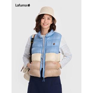 LAFUMA乐飞叶户外秋冬女士拼色保暖羽绒马甲休闲时尚 鹅绒背心