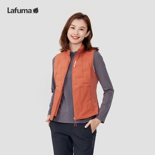 LAFUMA乐飞叶户外防风轻薄立领鹅绒羽绒马甲女保暖背心秋冬新款