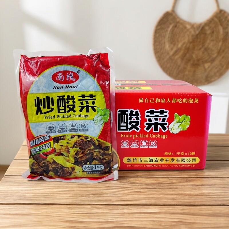 【整箱】南槐炒酸菜1kg*12袋 餐饮酱腌咸菜 下饭拌面酸菜开袋即食