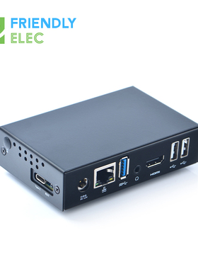 友善NanoPC-T4全金属外壳,预留双天线孔可装天线,附赠天线防尘塞