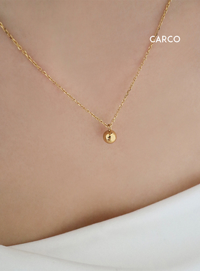 2024新款转运珠金球锁骨链百搭通勤时髦高级感小众简约钛钢项链女