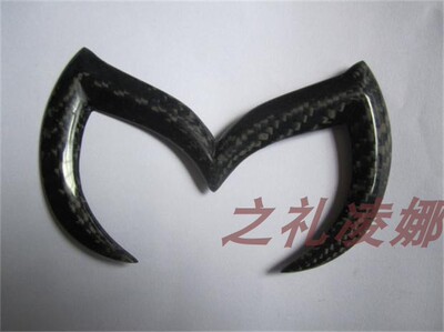 马自达标志Maeda碳纤维汽车车标改装 阿特兹/昂克赛拉蝙蝠标