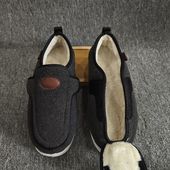 轻便加绒保暖老人鞋 子男女宽脚胖脚肿拇指外翻大骨布鞋 可调节爸爸