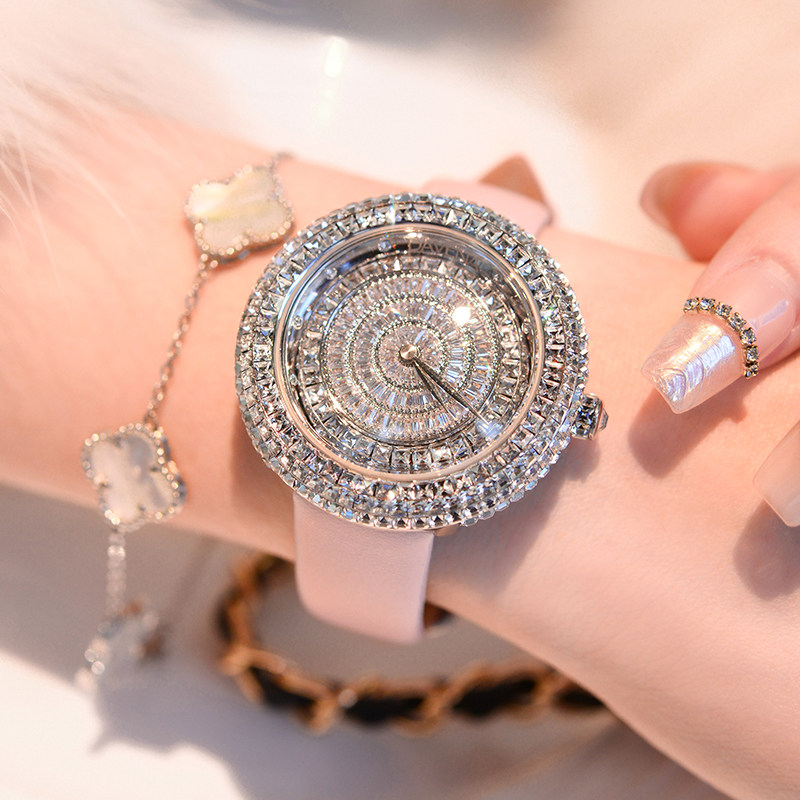 DAVENA满天星水钻女款手表轻奢小众高级感正品满钻生日礼物送女友