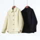 W单尾 外套 休闲薄棉袄 重磅真丝羊毛重巧工装 休闲风加棉宽松短款