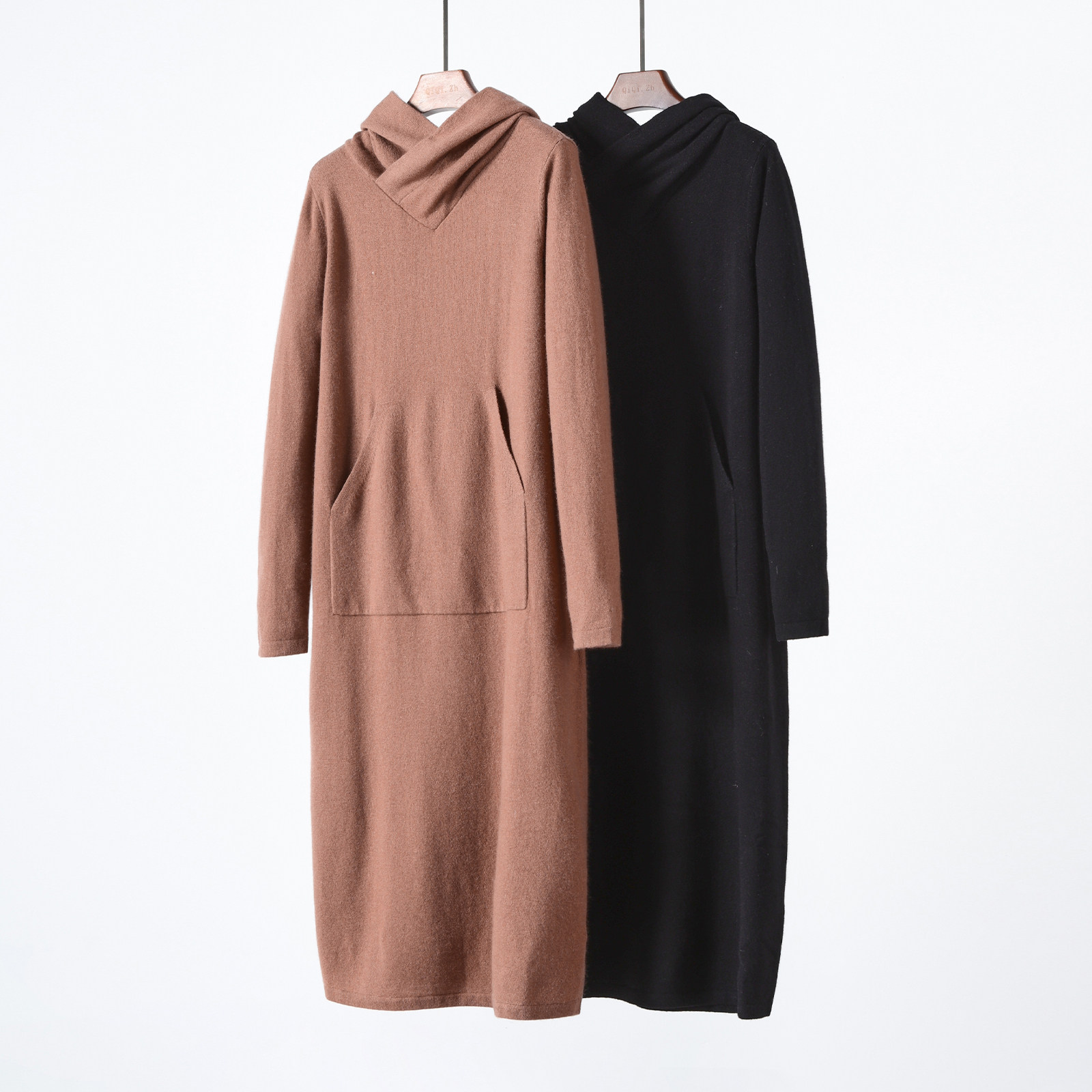 优渥的松弛感 舒适简约羊绒针织连帽宽松休闲连衣裙,女装/女士精品,连衣裙,淘宝优惠券,粉丝福利购,淘宝优惠卷