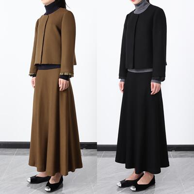 羊毛毛呢外套半身裙西装裤