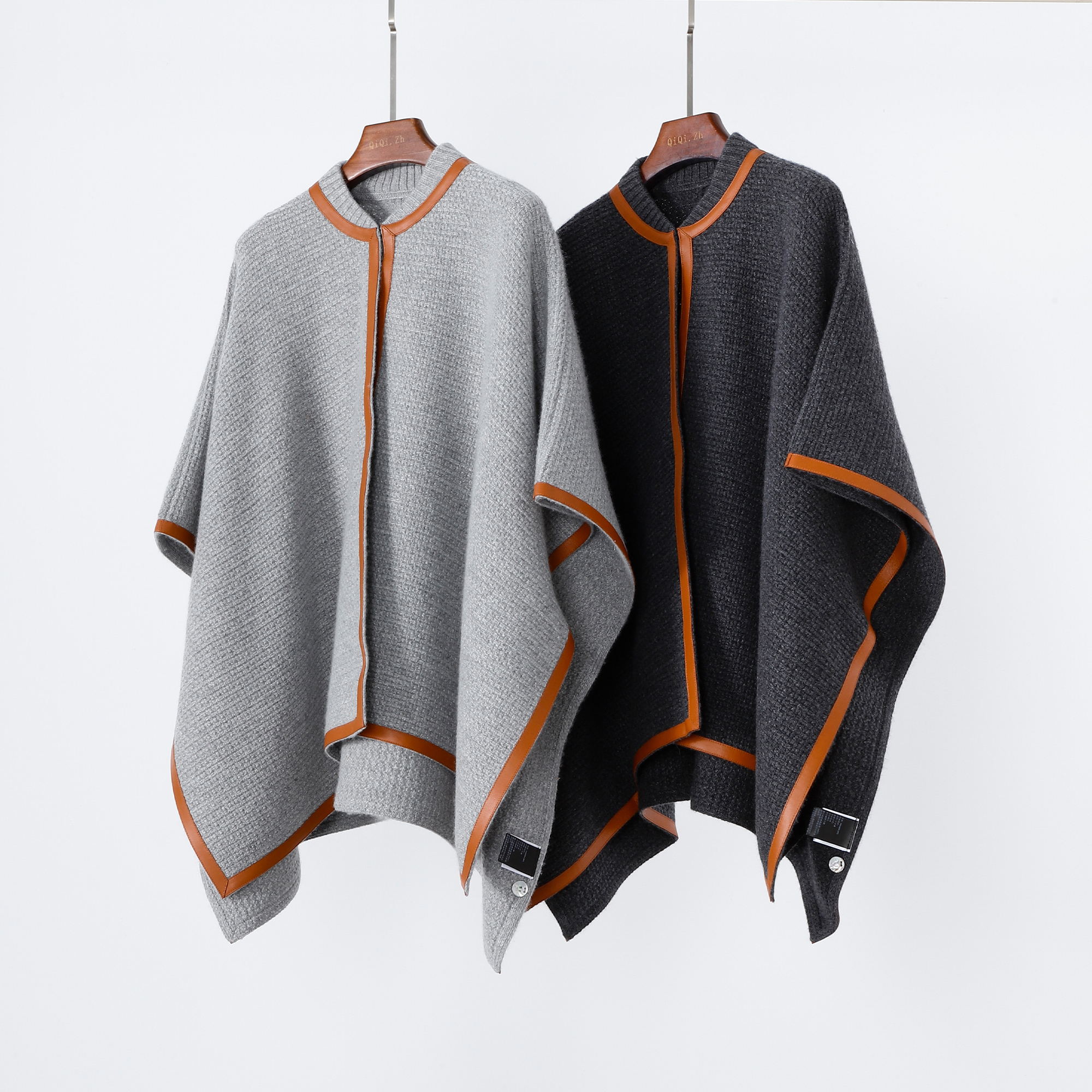 山羊绒针织斗篷披肩保暖外套