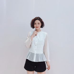 百搭通勤气质舒适蕾丝小衫 简约时尚 5A21